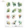 Monstera, liście palmowe, palma, bananowiec, liście tropikalne, egzotyka, akwarela, Hibiskus, strelicja, plumeria, kwiaty tropikalne, natura